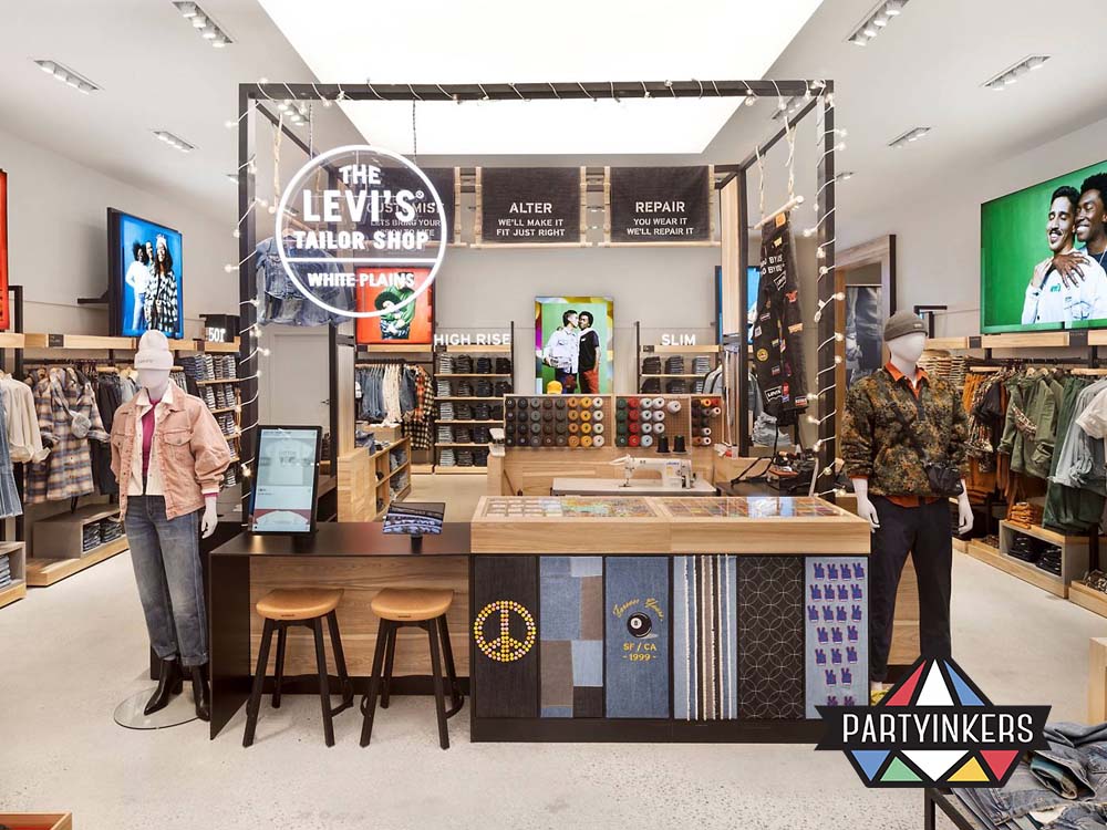 Levi allowed their customers to personalize their denim jackets with embroidery, patches, and stitching at various retail events.