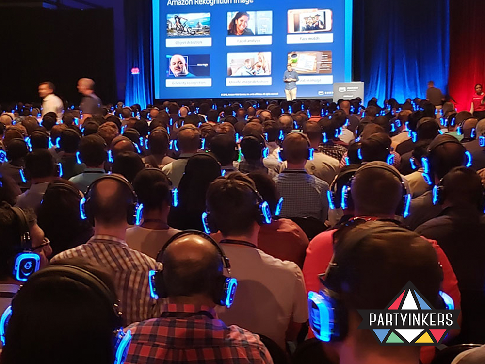 Engaging conference entertainment ideas featuring a silent conference setup for focused presentations.